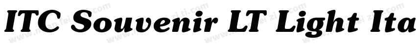 ITC Souvenir LT Light Italic字体转换